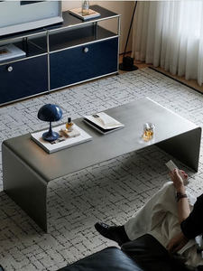 <span class=keywords><strong>Table</strong></span> <span class=keywords><strong>basse</strong></span> <span class=keywords><strong>rectangulaire</strong></span> en acier inoxydable, style minimaliste italien, pour salon, <span class=keywords><strong>table</strong></span> d'appoint de canapé, <span class=keywords><strong>moderne</strong></span> et simple, sans assemblage - Product Image 4
