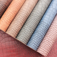 Cuir synthétique populaire à motif crocodile, tissu brossé au fond, matériaux recyclés, cuir pour sac