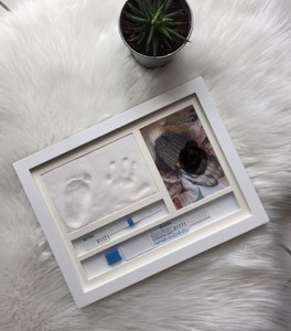 Kit de cadre photo pour empreintes de mains et de pieds de bébé nouveau-né personnalisé - Product Image 4