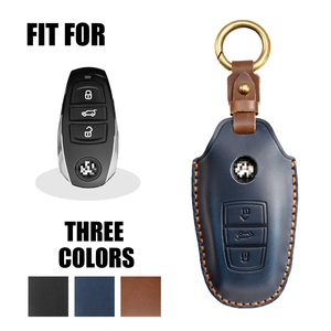 Suitable for <b>old</b> Volkswagen Touareg <b>key</b> cases, specifically for 13/14/15/16/17 model Touareg leather car keychains - Product Image 1