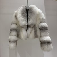 Veste en fourrure de renard véritable pour femmes, fourrure de renard d'île dorée naturelle, véritable luxe, fourrure pleine, coupe courte, hiver