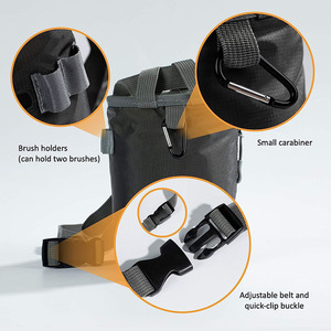 Classic Chalk <b>Bag</b> for Rock Climbing, Bouldering Chalk <b>Bag</b> Bucket with Quick-<b>Clip</b> Belt, Zippered Pockets and Pouch - Product Image 4