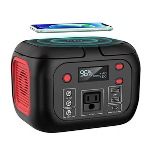 Station d'alimentation portable 200W, solaire, batterie lithium-ion 155Wh, générateur, lampe de poche, charge sans fil pour le camping et les activités de plein air - Product Image 2