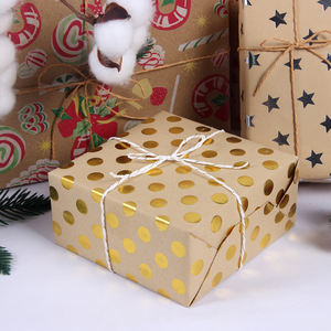 custom gift <b>wrapping</b> <b>paper</b> christmas design brown kraft packaging <b>paper</b> - Product Image 4