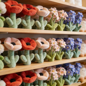 Juego de Peluches Personalizados de Alta Calidad, Lindos Peluches de Amapola y No Me Olvides, Juguetes de Peluche para Decoración del Hogar - Product Image 1