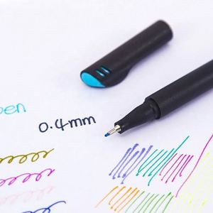 24 Colors Plastic Fine Point Art Markers 0.4MM Needle Smooth Writing Non-Erasable Artist Painting Drawing Student Use Set - Product Image 3