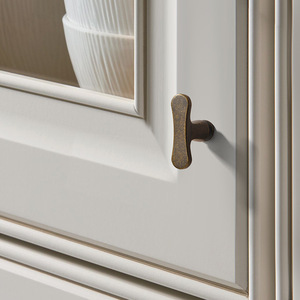Minimalist T-Shaped Brass Cabinet Door Handles Durable Plated For Sliding Drawers And Doors - Product Image 4