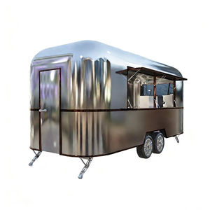 Chariot de vente ambulante multifonctionnel à 4 roues en acier inoxydable pour la vente de crème glacée, de soupe, de bouillie, de petit-déjeuner et de collations tardives - Product Image 2