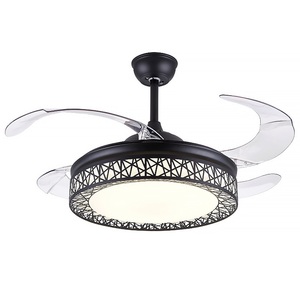 Kipas Angin Plafon <span class=keywords><strong>LED</strong></span> Tak Terlihat Gaya Nordik Modern untuk Ruang Tamu Dalam Ruangan, 42 Inci, 3 Bilah, Motor DC ABS, 3CCT, Kontrol Jarak Jauh - Product Image 3