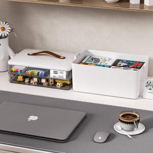 Boîte de rangement en plastique de 19.7 pintes avec plateau amovible Conteneur d'organisateurs d'artisanat durables pour organiser la couture de perles <span class=keywords><strong>Playdoh</strong></span> - Product Image 5