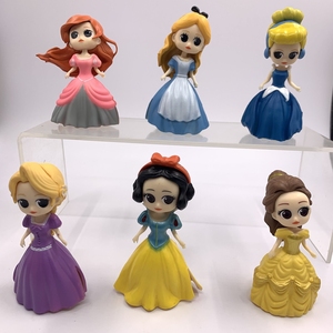 6PCS Mini Principessa decorazione Della Torta della principessa <span class=keywords><strong>serie</strong></span> sirena Biancaneve Cenerentola decorazione della casa del giocattolo action figure principessa