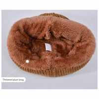 Bonnet tricoté thermique d'hiver en gros avec lunettes de protection, doublure polaire, unisexe, pour le ski et l'équitation, chaud, élégant, polyvalent, décontracté