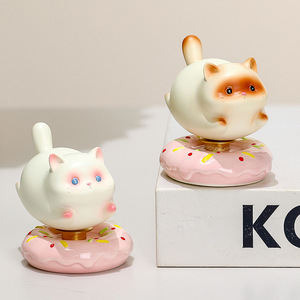 Décoration de bureau chaton mignon en résine, chaton dessin animé rotatif, cadeau pour la décoration de bureau - Product Image 3