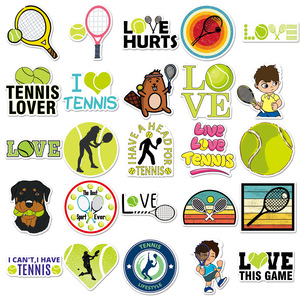 Autocollants de tennis HOYO, 50 pièces/ensemble, autocollants d'<span class=keywords><strong>action</strong></span> de raquette de champion du Grand Chelem, service, volley-ball, jeu de court - Product Image 6