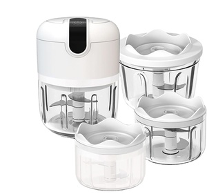 Picadora de Ajo Manual Multifuncional de Acero Inoxidable, Picadora de Verduras Portátil de Cocina, Mini Procesador de Alimentos de 3 Piezas para el Hogar - Product Image 1