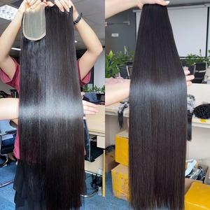 Venta al por mayor de pelo indio en bruto proveedor cutícula alineada cabello humano cutícula alineada hueso recto paquetes vietnamitas en bruto proveedor - Product Image 1