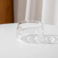 Ensemble de thé matcha en verre borosilicate résistant à la chaleur avec support pour chasen et bol à matcha pour la cuisine à domicile, Chawan et support