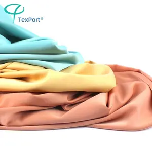 China Factory Poly Spandex Heavy Woven Satin Cotton Fabric For Dress Blouse Sleepwear Shirts Bag Shiny Silky Fabrics