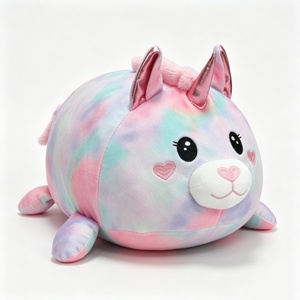 Mochila de Peluche de Unicornio Pastel con Diseño Tie Dye Personalizado, Rellena de Algodón PP, Unisex - Product Image 4
