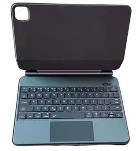 Keyboard ajaib untuk iPad Pro11, Keyboard penyerap Magnet Bluetooth dengan lampu latar, Port pengisian daya tipe-c