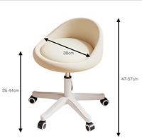 Fauteuil d'appoint moderne beige, fauteuils de pédicure pivotants avec repose-pieds pour salon de beauté, salon de coiffure, bar