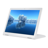 Tablette Android 10,1 pouces pour la collecte de commentaires clients, dispositif tactile de bureau en forme de L pour l'évaluation de la satisfaction client, kiosque publicitaire
