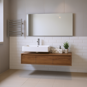 Mueble de Baño de 60 Pulgadas, Montado en la Pared, Lavabo de Resina, Cajón con Cierre Suave, Diseño Flotante, Acabado Oscuro Contemporáneo y Moderno - Product Image 2
