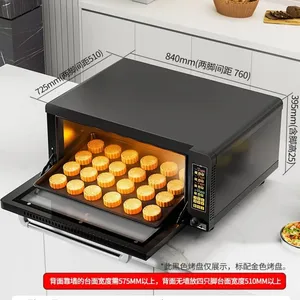 Thương Mại Tư Nhân Mở Lò Nướng Lò Chuyên Nghiệp Lớp Lò Công Suất Lớn Bánh Mì Nướng Với Slate Nhà Lò Nướng Điện - Product Image 6