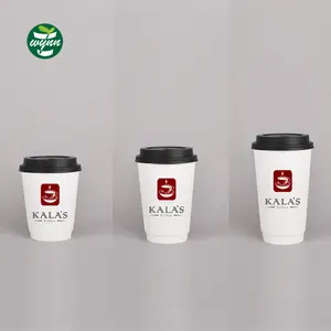 4oz 6oz 8oz 10oz 12oz 16oz 20oz קפה vaso דה papel עם מכסה שתייה חם