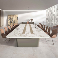 Tables et chaises de conférence modernes ajustables pour bureau, hôtel, salle de réunion et de conférence, table de bureau en bois