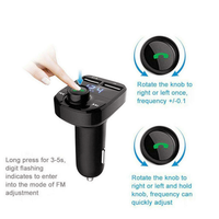 X8 Kit pengisi daya cepat mobil, adaptor mobil pemancar FM pengisian daya Cepat 3,1a mobil USB ganda pemutar MP3