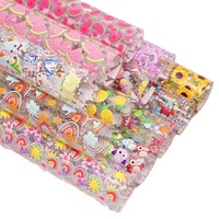 Personnalisé 30*120CM Fleurs Florales Imprimé PVC Cuir 1mm Faux Tissu Synthétique pour Sacs à Main Sacs Portefeuilles Canapés Meubles Chaises