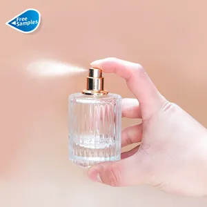 TOP Hot Sell Cosmetic Perfume Clear Perfume Bottles Glass Perfume Bottle With Cap Custom Logo Free Sample