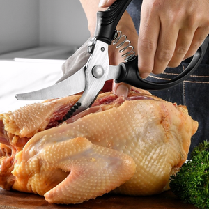 Nhiệm vụ nặng nề nhà bếp sắc nét kéo nhà bếp cắt thịt kéo với khóa an toàn cạo đi kéo cá - Product Image 2