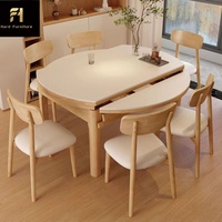 Table à manger rétractable carrée ou ronde de style nordique moderne, qualité supérieure, directement de l'usine, pour hôtels et appartements