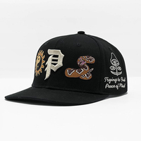 Precio de fábrica Flat Brim 3D Bordado Béisbol Snapback para hombre Logotipo personalizado Sombrero ajustado 5 Panel Cap Sombreros Gorras