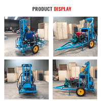 Vente chaude 100m 150m 200m Diesel hydraulique portable puits d'eau plate-forme de forage machine de forage Mine plates-formes de forage