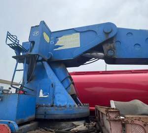 Grue pliante 40 tonnes avec moteur à engrenages, pompe et roulement - Hauteur de levage 14 m - Garantie 1 an - Product Image 1