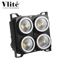 Vlite Projecteur de scène à 4 faisceaux pour éclairage de scène, contrôle DMX512, LED RGB, lumière du jour 5000K, 400W, Aluminium+Plastique, Ra80