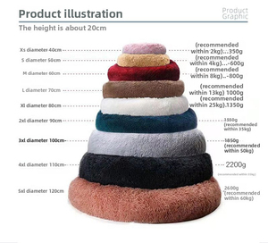 Directo de fábrica Mascota Invierno Grueso Cálido Nido Gato Perro Peludo Estera para dormir Nueva llegada Diseño Gato Perro Camas para mascotas - Product Image 4