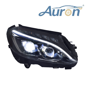 Ensemble de phares LED 12V 6000K avec lumière de démarrage bleue pour Mercedes-Benz Classe C W205, mise à niveau des phares - Product Image 3