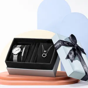 SHENGKE-set di gioielli in argento da donna, orologio da polso di lusso, orecchini, collane, scatola regalo, orologio femminile