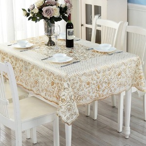 Thiết kế mới 2023 dầu-proof/không thấm nước PVC Khăn trải bàn thân thiện với môi Chất liệu hoa mẫu và dễ dàng làm sạch bảng Bìa - Product Image 2