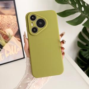 Coque pour téléphone Huawei Pura80 Pro, silicone liquide, couleur unie, protection intégrale P70 antichoc avec un look premium - Product Image 4