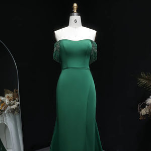 Robe de soirée élégante Jancember LSZ645, vert émeraude, sirène, satin, robe de bal, robe de soirée formelle - Product Image 4