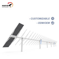 Traqueur solaire Huayue-Support de traqueur solaire HYP-2-90PV-144-IR-M-3LD Traqueur solaire à axe unique à inclinaison plate