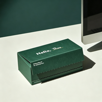 Boîte d'expédition à fermeture éclair avec bande déchirable pour vêtements, insert en papier personnalisable, estampage à chaud, vernis sélectif UV, pelliculage mat, emballage
