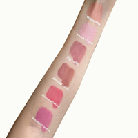 Bedak Pipi Baked Blush Vegan Label Pribadi Pigmentasi Tinggi Shimmer Glow Tahan Air Tahan Lama OEM Logo Kustom