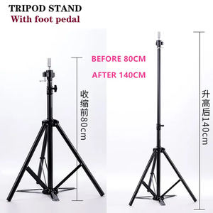 Vente en gros sur <span class=keywords><strong>Amazon</strong></span>, support de <span class=keywords><strong>perruque</strong></span> en toile de couleur noire, trépied de tête de Mannequin pour la fabrication de perruques - Product Image 3