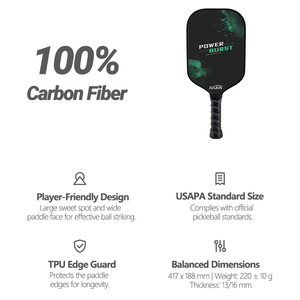 Paleta de Pickleball de Fibra de Carbono T800, Aprobada por la USAPA, Cara de Grafito, Paleta de Pickleball de Madera para Entretenimiento - Product Image 3